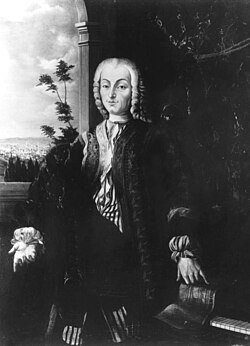 Portrait of the inventor of the piano, B. Cristofori