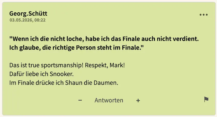 Bester Kommentar vom 3. Mai