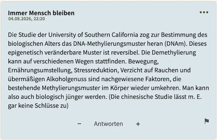Bester Kommentar vom 4. August