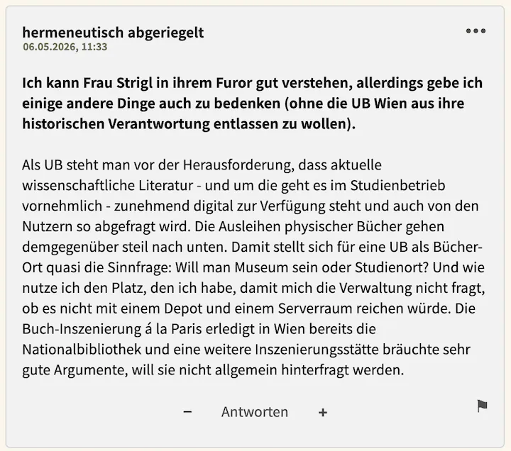 Bester Kommentar vom 6. Mai