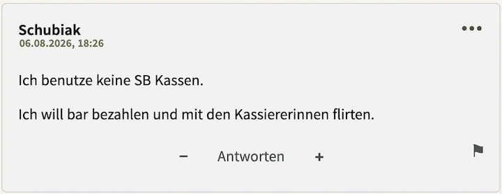 Bester Kommentar vom 6. August