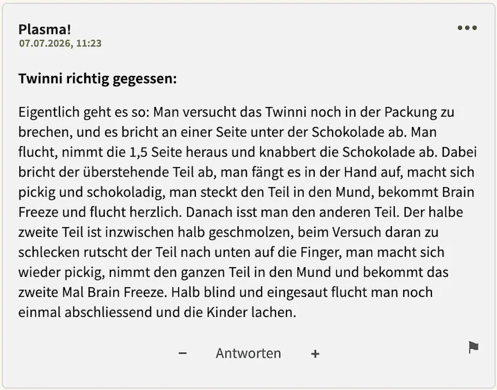Bester Kommentar vom 7. Juli