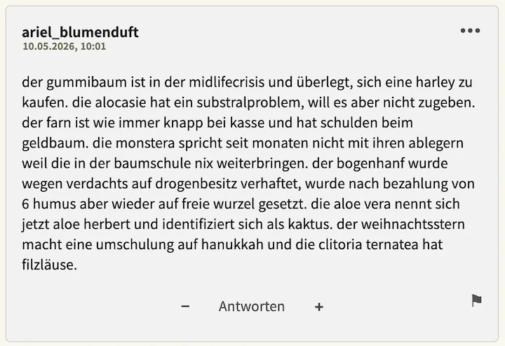 Bester Kommentar vom 10. Mai