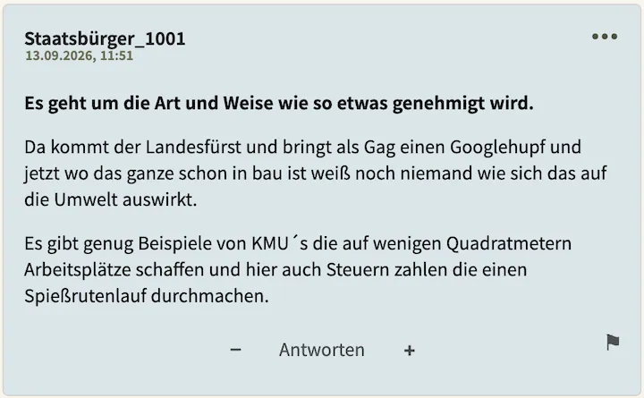 Staatsbürger_1001 Bester Kommentar vom 13. September