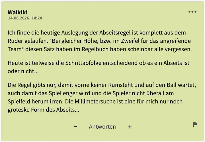Bester Kommentar vom 14. Juni