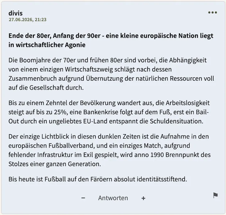 Bester Kommentar vom 27. Juni