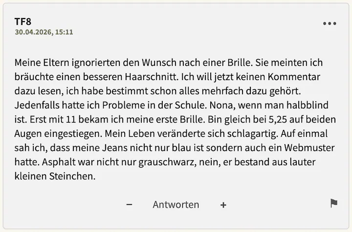 Bester Kommentar vom 30. April
