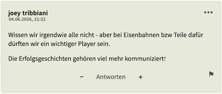 Noch ein bester Kommentar vom 4. Juni