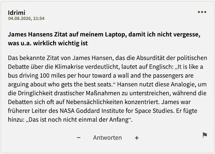 Postingperle Nr. 2 vom 4. August