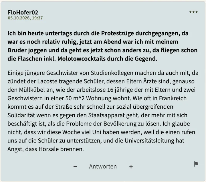 FloHofer02 Postingperle Nr. 2 vom 05. Oktober