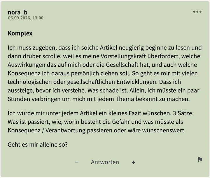 nora_b Postingperle Nr. 2 vom 06. September