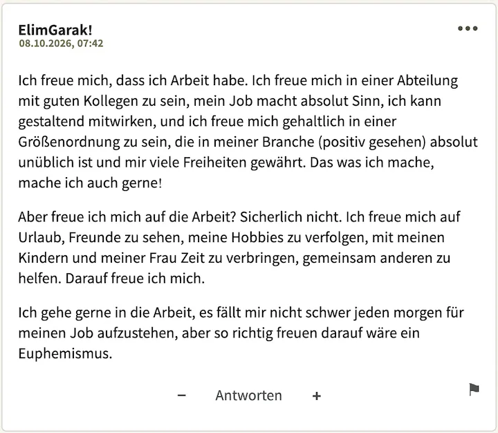 ElimGarak! Postingperle Nr. 2 vom 08. Oktober