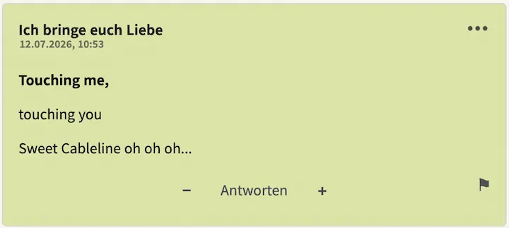 Postingperle Nr. 2 vom 12. Juli