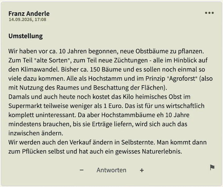 Franz Anderle Postingperle Nr. 2 vom 14. September