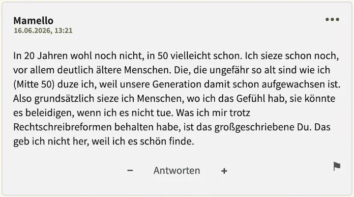Bester Kommentar vom 16. Juni
