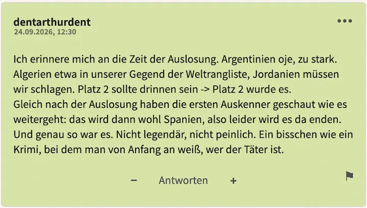 dentarthurdent Postingperle Nr. 2 vom 24. September