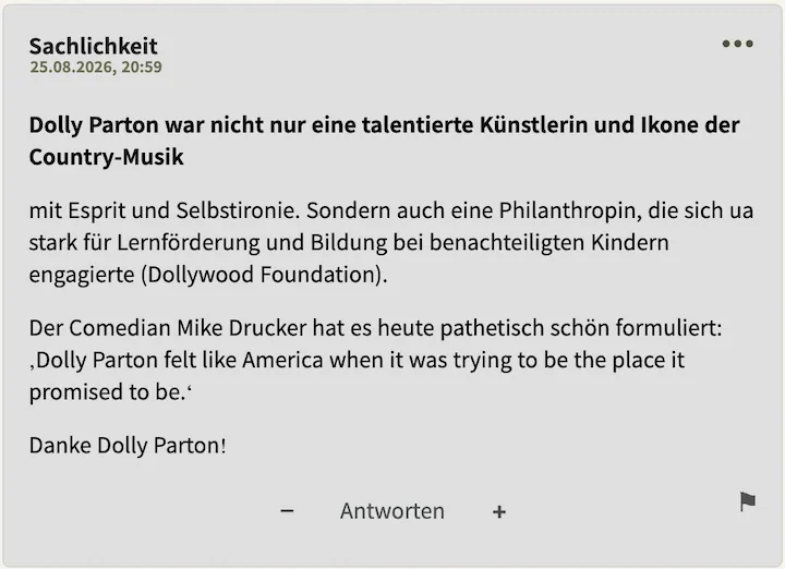 Postingperle Nr. 2 vom 25. August