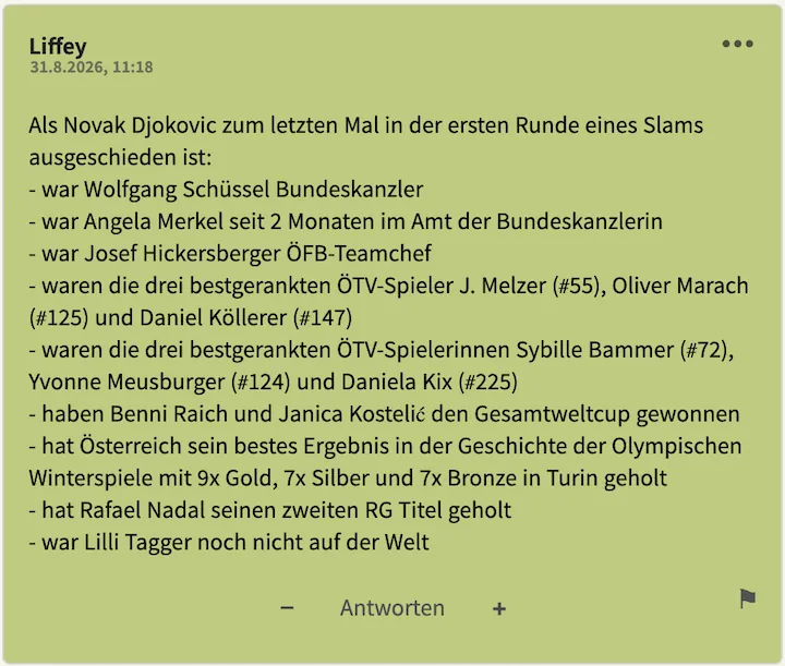 Postingperle Nr. 2 vom 31. August