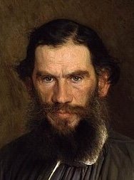 Portrait von Lew Tolstoi